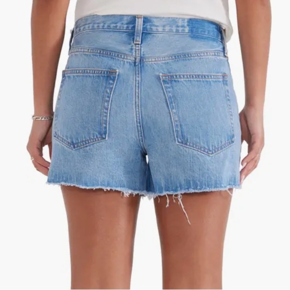 Etica NWT Savana Paneled Relaxed Raw Hem Denim Shorts - Picture 2 of 5